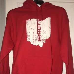 Red Ohio football hoodie